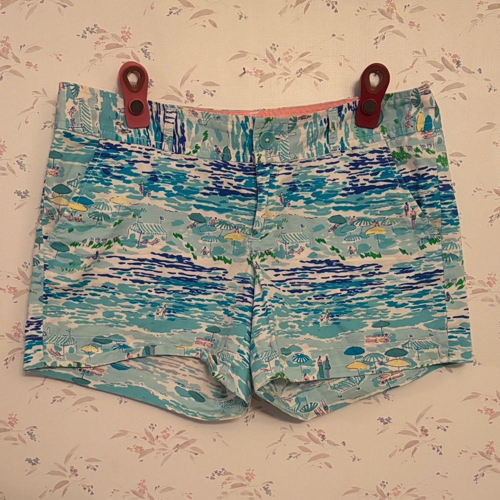 Lilly Pulitzer Vibrant Blue Patterned Shorts